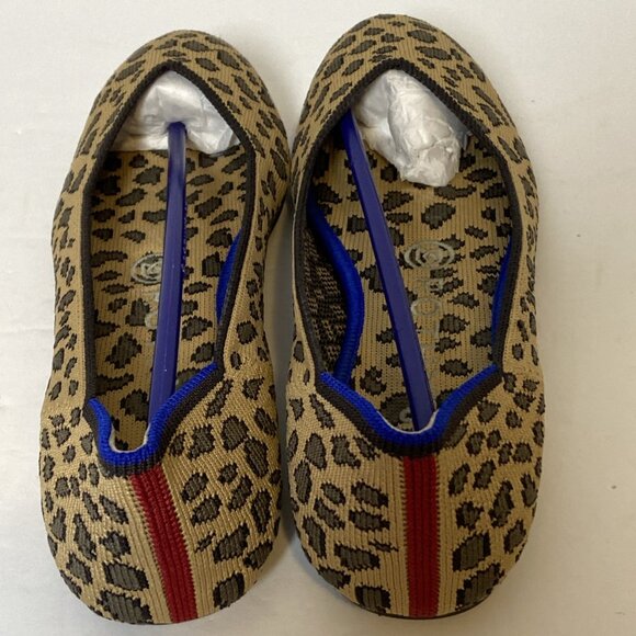Rothys The Flat Spotted Leopard Animal Print Rounded Toe Ballet Flats Womens 6 - Picture 6 of 14
